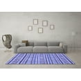thumbnail image 3 of Ahgly Company Indoor Rectangle Oriental Blue Modern Area Rugs, 2' x 4', 3 of 4