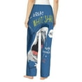thumbnail image 3 of Goofa Great White Shark Printed Soft Pajama Pants for Women, Wide Leg Comfy Casual Lounge Yoga Pants-Medium, 3 of 9