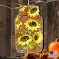 thumbnail image 4 of Designocracy 8158906-S2 5 x 5.5 in. Sunflower Mason Jar Wooden Ornaments - Set of 2, 4 of 5