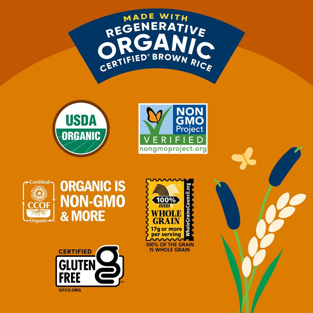 Pack of 6, Lundberg Organic Honey Nut Rice Cakes, 9.6 oz