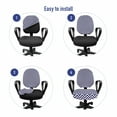 thumbnail image 4 of Navy Blue Office Chair Slipcover, Vertical Chevron Zig Zag Stripes Pattern in Classical Maritime Colors Retro, Protective Stretch Decorative Fabric Cover, Standard Size, Navy Blue White, by Ambesonne, 4 of 5
