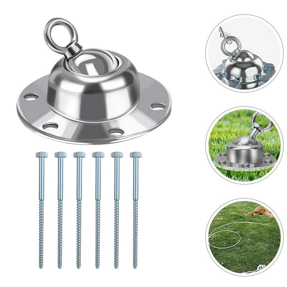 Niceauty 1 Set Heavy Duty Swivel Dog Stake Iron for Outdoor Activities