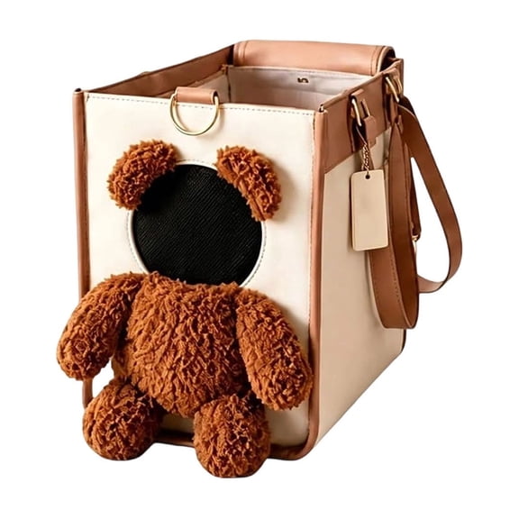Teddy For And Cats 2 In 1 Multifunctional Handbag With And Furry Ears For Puppies Small Animals Portable Convenient Travel Tote For Walks And Errands Animal Chest Dog Crate Small Size Dog Puppy for