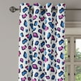 thumbnail image 3 of Ambesonne Camo Grommet Curtain, Animal Skin Watercolors, 50" x 54", Black Pink and Blue, 3 of 6