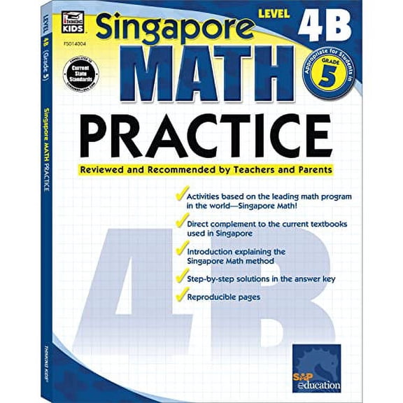 Pre-Owned Math Practice, Grade 5 (Singapore Math) Paperback