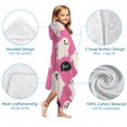thumbnail image 7 of Halloween Ghosts with Boo Hooded Bath Towel，60"x35" for Ages 3 To 12 Kids, Quick Dry Lightweight Soft Microfiber Hood Beach Towel Cover Up for Kids, 7 of 7