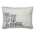 thumbnail image 2 of Creative Products You Me Sea White Wood Navy 14x20 Spun Poly Pillow, 2 of 3