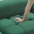 thumbnail image 6 of Williamspace Velvet L Shaped Modular Sofa with Reversible Ottoman, Green, 6 of 8