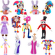 thumbnail image 2 of El increíble conejo de peluche Pomni Jax de circo digital, muñeco de peluche de anime, payaso de dibujos animados, regalo de Navidad para niños, 2 of 5