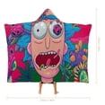 thumbnail image 2 of Rick And Morty Wearable Blanket Cloak Arctic Velvet Hooded Blanket Soft Fuzzy Hoodie Blanket Cape for Adults Kids 60"x80", 2 of 8