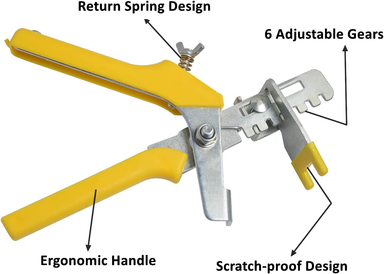 2000-Piece Tile Leveling Kit With 1/16" Spacers - Includes Wedges, Gloves & Pliers For Flawless Floor & Wall Tiling