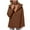 Brown, variant on Ashirexll Womens Hoodies Pullover, Winter Tops for Women, Casual V-Neck Pocket Long Sleeve Hooded Sweater Blouse
