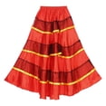 thumbnail image 5 of Kaerm Womens Folkloric Mexican Full Circle Skirts Belly Dance Spanish Bull Long Skirts Type B 180 Degree One Size, 5 of 7
