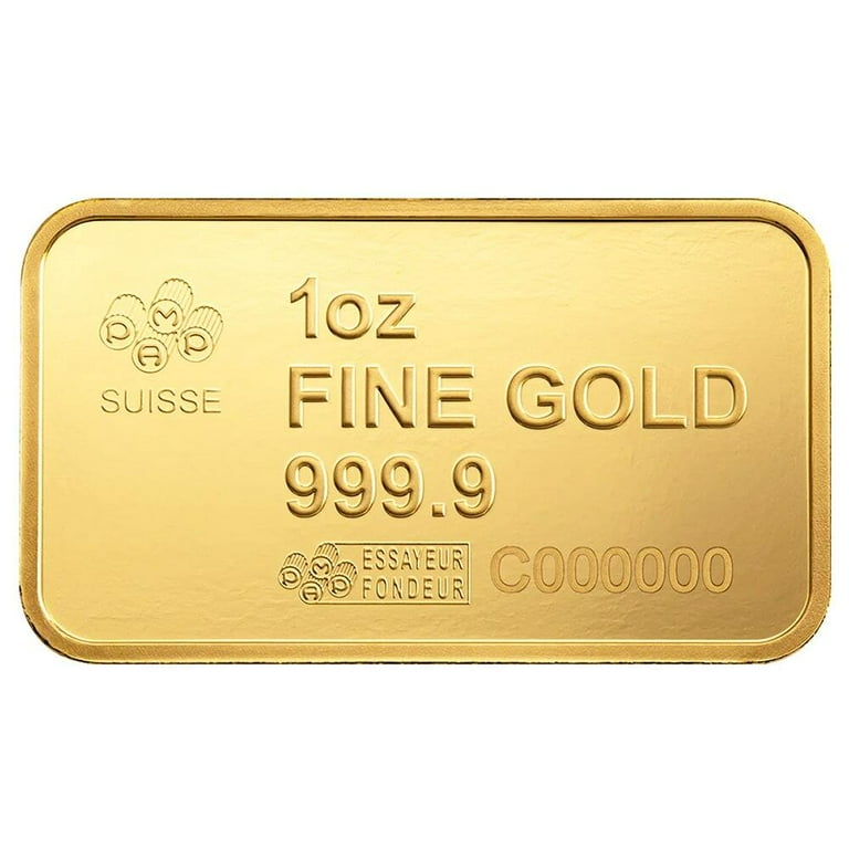1 oz PAMP Suisse Bald Eagle Gold Bar .9999 Fine (in Assay