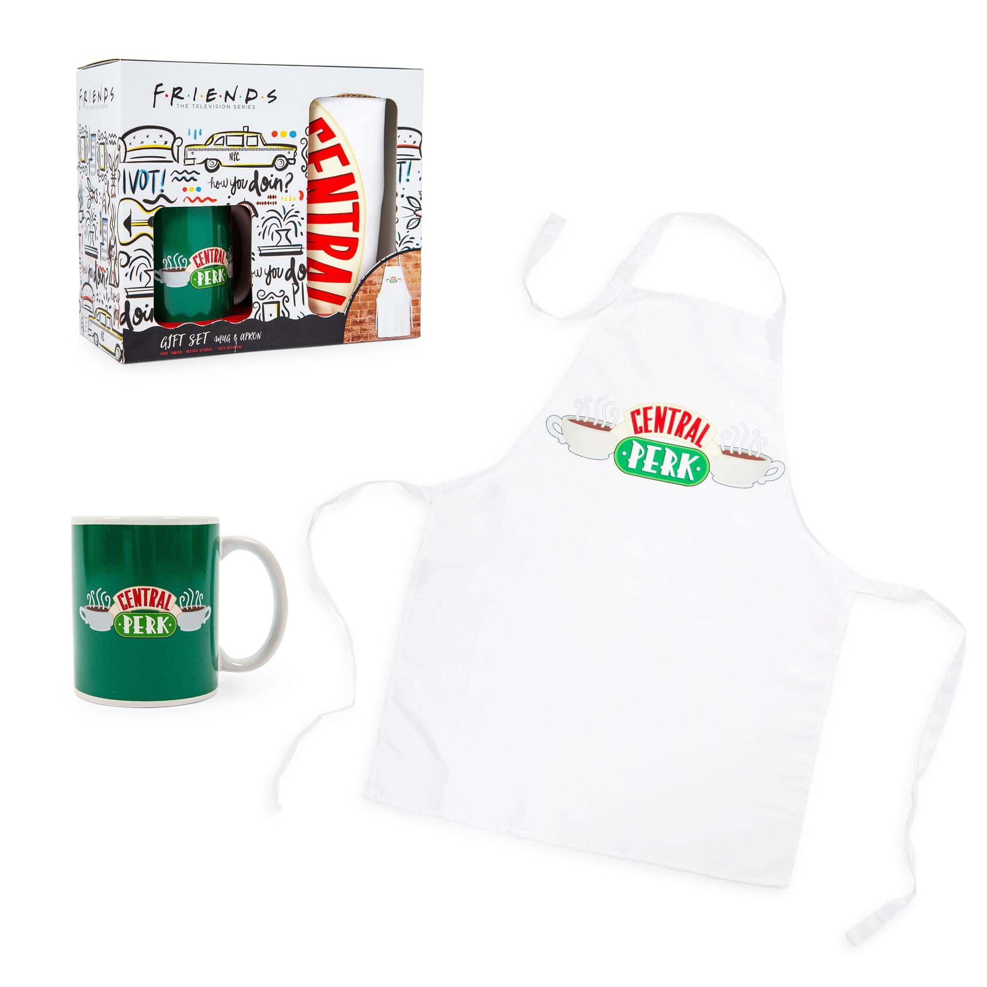 Friends Apron and Mugs Gift Set