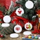 thumbnail image 4 of Decoraciones navideñas, adornos navideños, regalos de Navidad: 12 adornos redondos blancos para colgar en el árbol de Navidad (colgante de plástico)., 4 of 6