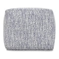 thumbnail image 6 of Simpli Home Nate 18 inch Wide Boho Square Pouf in Denim Mélange Cotton, 6 of 6