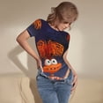 thumbnail image 4 of Lsque inside out 2 Women's Crew Neck Short Sleeve Bodysuit Basic T Shirts Tops Onesie Adult Cute Pajama-Medium, 4 of 8