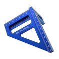 thumbnail image 3 of yeacher Aluminum Alloy Woodworking Ruler with 45°/90° Angle Measurement, Hole for Precision Marking, Durable and Rust-Resistant, Ideal for Carpenters and DIY Enthusiasts (Blue), 3 of 6