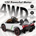 thumbnail image 2 of OLAKIDS 2 Seater Kids Ride on Car, 12V 4WD Licensed Lamborghini Veneno Powered Electric Vehicle with Hydraulic Doors, Rocking Mode, Adjustable Speeds, Remote Control, MP3, Headlight, 2 of 9