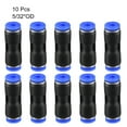 thumbnail image 3 of 10pcs Push to Connect Fittings 4mm or 5/32" Straight Tube Fittings Blue, 3 of 5