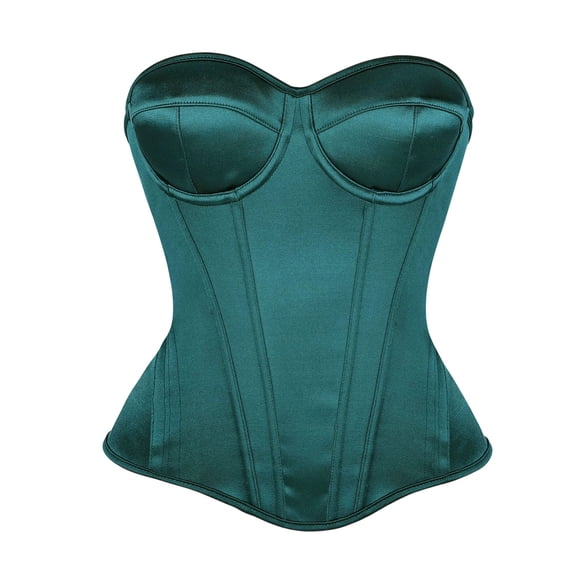 QQZ Strapless Sweetheart Boned Satin Corset Top For Women, Tummy Control Shapewear Women, Plus Size Strapless Corset For Cosplay, Club Outings And Themed Parties