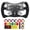Black1, variant on Lightweight Suede Steering Wheel For Logitech G RS50 System or Pro SIM;Supper lightweight Real Carbon Fiber Compatible with Logitech G RS Racing Wheel,13 Inch Round Style,Black