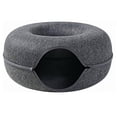 thumbnail image 2 of Peekaboo Lit Tunnel pour Chats d'Intérieur Jouet pour Chat Beignet Lit pour Chat Durable Design à Simple Fonction Résistant aux Rayures - Adapté aux Chats Lapin Petits Animaux, 2 of 7