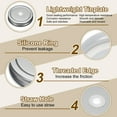 thumbnail image 4 of 12pcs Mason Jar Lids 2.76" Tinplate Mason Canning Covers with Straw Hole, Silver, 4 of 7