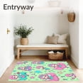 thumbnail image 3 of ODIKA 3'x5' Machine Washable Non-Slip Area Rug, Anime Manga Character Adventure Journey Illustration High Traffic Rug with Pad, Pink, 700575, 3 of 8
