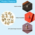 thumbnail image 4 of Uxcell 30 Set 8*7.5*6mm Spikes for Clothes Screw Flat Head Spikes Rivets Metal Light Gold, 4 of 6