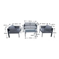 thumbnail image 3 of Deko Living 4 Place Seating Outdoor Gray Sofa and Table Set, 3 of 6