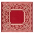 thumbnail image 2 of Safavieh Courtyard Cooper Botanical Indoor/Outdoor Area Rug, Red/Natural, 6'7" x 6'7" Square, 2 of 13