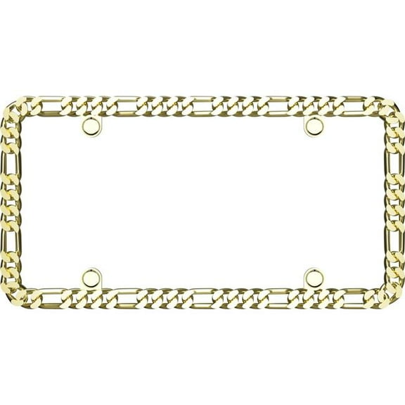 Cruiser Accessories 18370 Designer Chain License Plate Frame, Gold