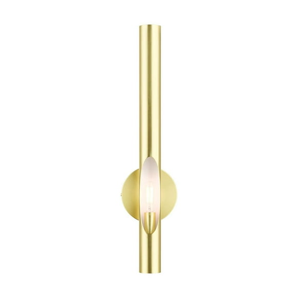 Livex Lighting Acra Satin Brass 1 Light Wall Sconce