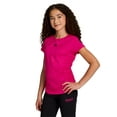 thumbnail image 2 of Reebok Girl's Legacy Short Sleeve Ruched Performance Top, Sizes 4-18, 2 of 7