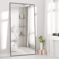 thumbnail image 2 of CISTEROMAN 65"x24" Full Length Mirror Floor Mirror Black Wall Mirror Large Full Body Mirror Standing Mirror, 2 of 8