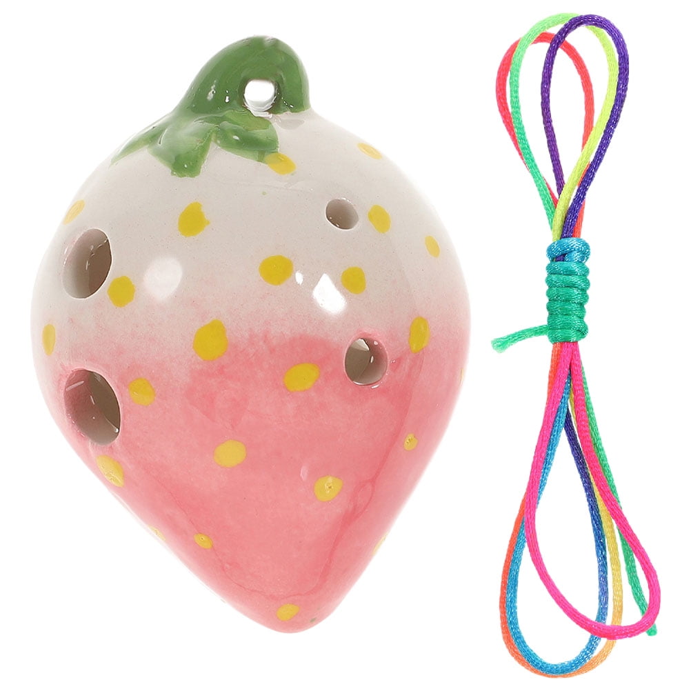 Ocarina Strawberry Shaped 6 Holes Ocarina Instrument Children Practice