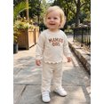 thumbnail image 5 of Miaouyo Toddler Baby Girl Sweat Outfit Embroidered Long Sleeve Tops Wide Leg Pants, 5 of 9