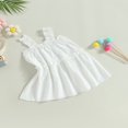thumbnail image 3 of Robe d'Été pour Bébé Fille Couleur Unie Sans Manches Robe Trapèze, 3 of 8