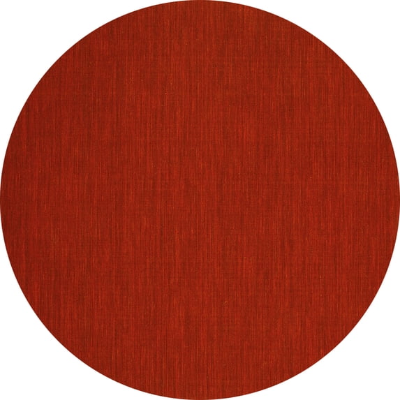Ahgly Company Indoor Round Abstract Yellow Contemporary Area Rugs, 3' Round