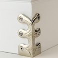 thumbnail image 4 of ABPETE Corner Protectors, Vintage Decorative Metal Corner Protectors for Furniture Wall, Floor Stair Corner Dust Guards, Retro Right Angle Bracket Box Edge (White, 2 Set), 4 of 8