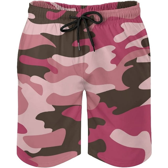 Men's Swim Trunks Dollar Bills Quick Dry Beach Shorts with Mesh Lining