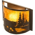 thumbnail image 7 of Meyda Tiffany 204479 Bear At Lake Right 10" Tall Wall Sconce - Bronze, 7 of 7