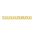 thumbnail image 3 of 14K Yellow Gold Lite 11mm Triple Link Charm Bracelet, 3 of 3