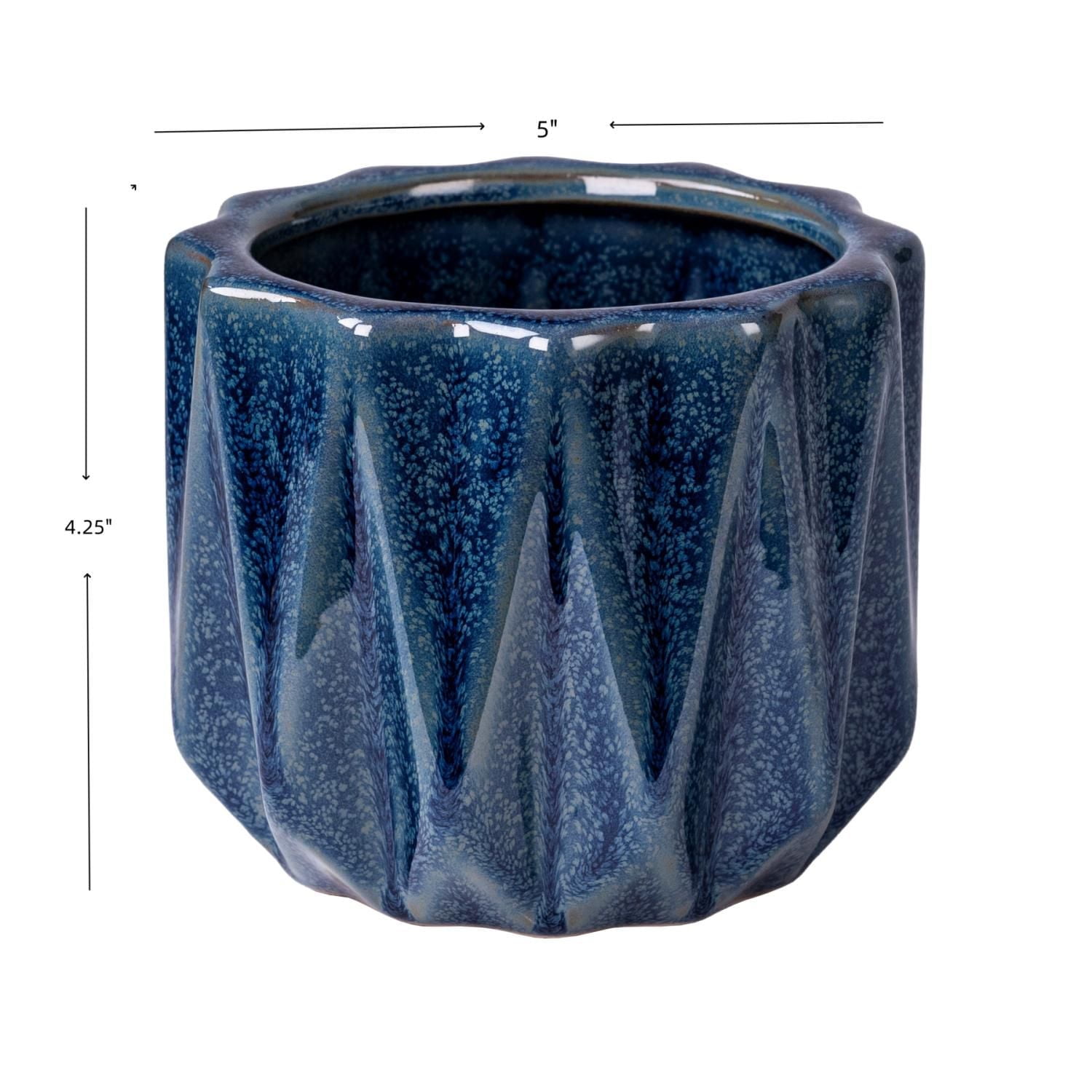 Better Homes & Gardens Céramique Pot à motif géométrique de 12,7 cm-Blanc Pot de fleur