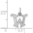thumbnail image 5 of 14K White Gold 14Kw Diamond-Cut Letter W Initial Charm Made In United States wch139-w, 5 of 6