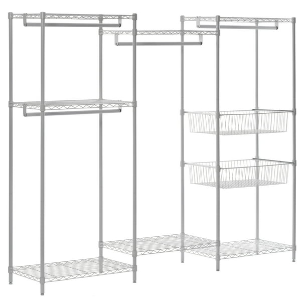 Wire Steel Closet System Organizer White