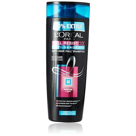 L'Oreal Paris Fall Resist 3X Anti-dandruff Shampoo, 360ml (With 10% (Best Loreal Shampoo For Hair Fall)