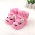 thumbnail image 2 of huajiao Baby Girls Boys Knit Booties Newborn Anti Slip First Walking Shoes Sock Slippers Infant Soft Warm Shoes Winter Boots, 2 of 3